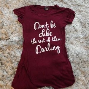 Rue21 maroon color T-shirt size S
